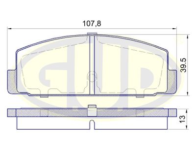 GBP880155 G.U.D. Комплект тормозных колодок, дисковый тормоз