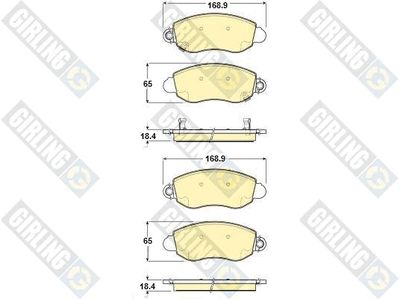6114244 GIRLING Комплект тормозных колодок, дисковый тормоз