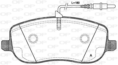 BPA087912 OPEN PARTS Комплект тормозных колодок, дисковый тормоз