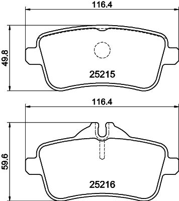 8DB355039851 HELLA Комплект тормозных колодок, дисковый тормоз