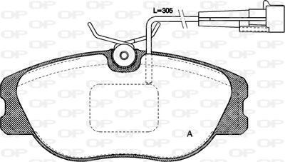 BPA030531 OPEN PARTS Комплект тормозных колодок, дисковый тормоз