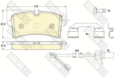 6119891 GIRLING Комплект тормозных колодок, дисковый тормоз