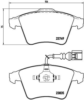 P85090 BREMBO Комплект тормозных колодок, дисковый тормоз