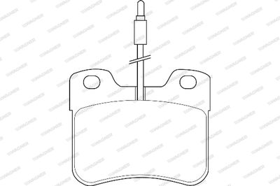 WBP21076A WAGNER Комплект тормозных колодок, дисковый тормоз