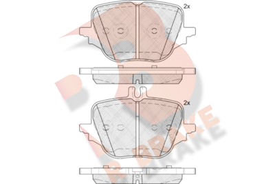 RB2434 R BRAKE Комплект тормозных колодок, дисковый тормоз