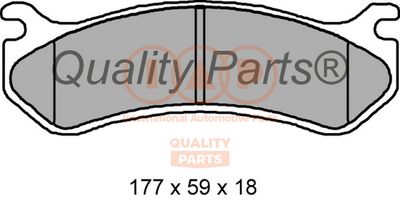 70400063 IAP QUALITY PARTS Комплект тормозных колодок, дисковый тормоз