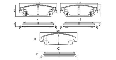 FBP0324 FREMAX Комплект тормозных колодок, дисковый тормоз