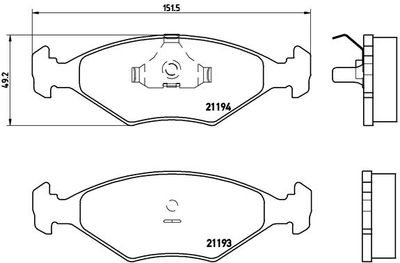 P23040 BREMBO Комплект тормозных колодок, дисковый тормоз