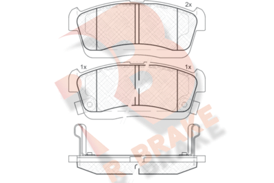 RB1872 R BRAKE Комплект тормозных колодок, дисковый тормоз