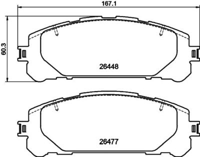 PCP2061 DON Комплект тормозных колодок, дисковый тормоз