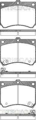 811050186 TRISCAN Комплект тормозных колодок, дисковый тормоз