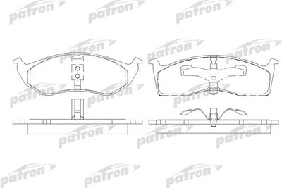 PBP1098 PATRON Комплект тормозных колодок, дисковый тормоз