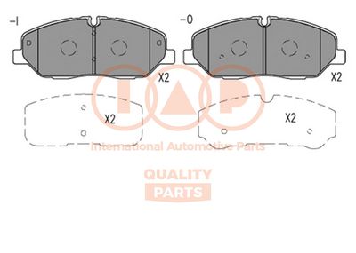 70407161 IAP QUALITY PARTS Комплект тормозных колодок, дисковый тормоз