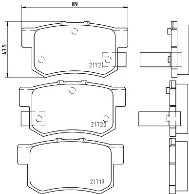 8DB355027801 HELLA Комплект тормозных колодок, дисковый тормоз