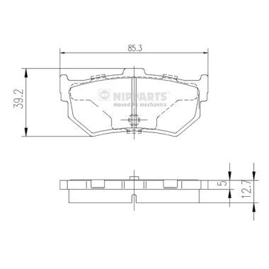 J3618000 NIPPARTS Комплект тормозных колодок, дисковый тормоз