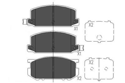 KBP8006 KAVO PARTS Комплект тормозных колодок, дисковый тормоз