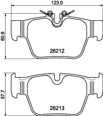 8DB355040581 HELLA PAGID Комплект тормозных колодок, дисковый тормоз