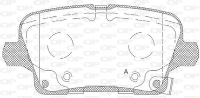 BPA182102 OPEN PARTS Комплект тормозных колодок, дисковый тормоз