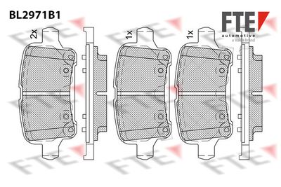 BL2971B1 FTE Комплект тормозных колодок, дисковый тормоз