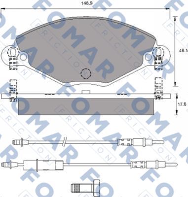 FO787081 FOMAR Friction Комплект тормозных колодок, дисковый тормоз