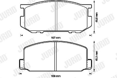 572214J JURID Комплект тормозных колодок, дисковый тормоз
