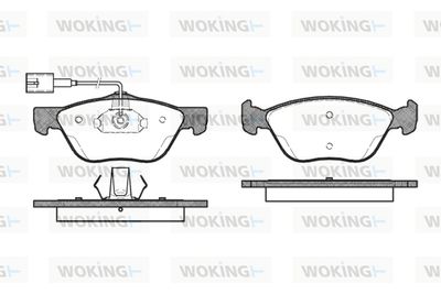 P489342 WOKING Комплект тормозных колодок, дисковый тормоз