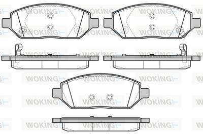 P1774302 WOKING Комплект тормозных колодок, дисковый тормоз