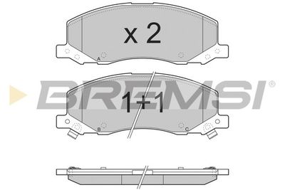 BP3378 BREMSI Комплект тормозных колодок, дисковый тормоз