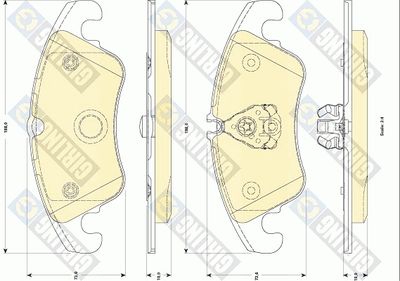 6118331 GIRLING Комплект тормозных колодок, дисковый тормоз