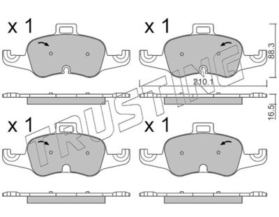 11270 TRUSTING Комплект тормозных колодок, дисковый тормоз