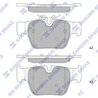 SP4543 Hi-Q Комплект тормозных колодок, дисковый тормоз