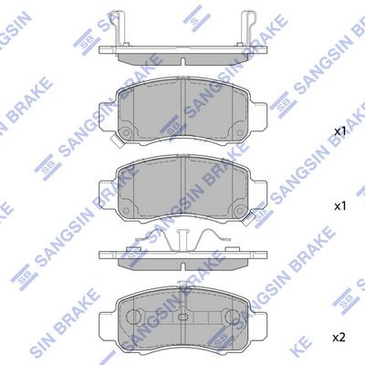 SP1439 Hi-Q Комплект тормозных колодок, дисковый тормоз