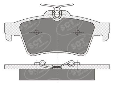 SP357PR SCT - MANNOL Комплект тормозных колодок, дисковый тормоз