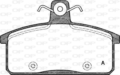 BPA012850 OPEN PARTS Комплект тормозных колодок, дисковый тормоз