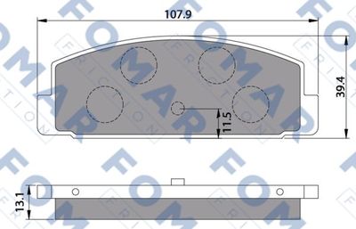 FO680181 FOMAR Friction Комплект тормозных колодок, дисковый тормоз