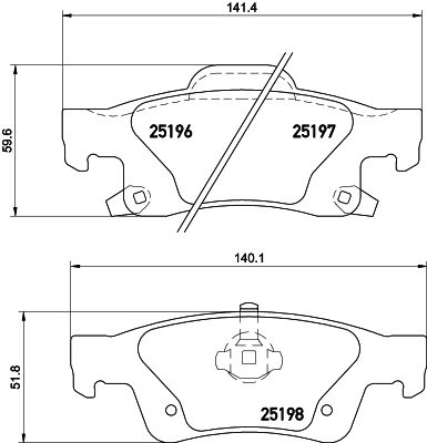 MDB3165 MINTEX Комплект тормозных колодок, дисковый тормоз