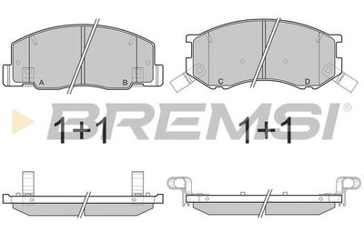 BP3144 BREMSI Комплект тормозных колодок, дисковый тормоз