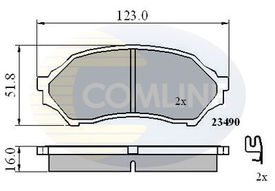 CBP3817 COMLINE Комплект тормозных колодок, дисковый тормоз