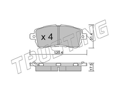 11850 TRUSTING Комплект тормозных колодок, дисковый тормоз