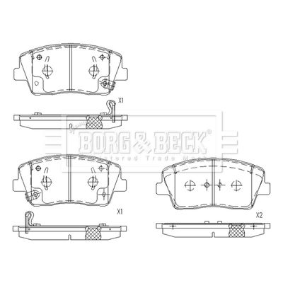 BBP2697 BORG & BECK Комплект тормозных колодок, дисковый тормоз