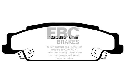 DP1646 EBC Brakes Комплект тормозных колодок, дисковый тормоз