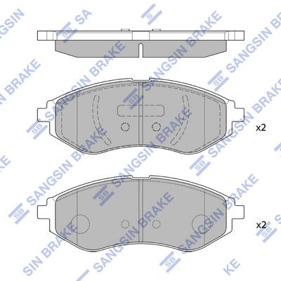 SP1158 Hi-Q Комплект тормозных колодок, дисковый тормоз