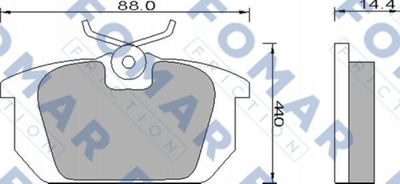 FO493881 FOMAR Friction Комплект тормозных колодок, дисковый тормоз