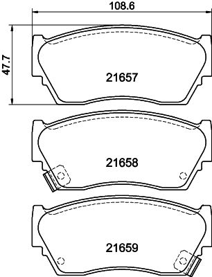 8DB355027151 HELLA PAGID Комплект тормозных колодок, дисковый тормоз