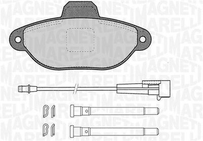 363916060455 MAGNETI MARELLI Комплект тормозных колодок, дисковый тормоз