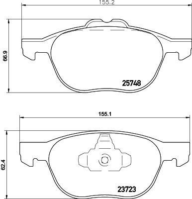 PCP1290 DON Комплект тормозных колодок, дисковый тормоз