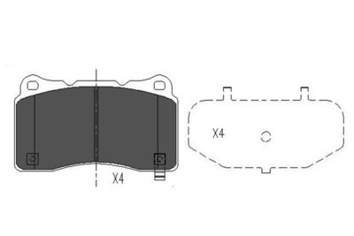 KBP8021 KAVO PARTS Комплект тормозных колодок, дисковый тормоз