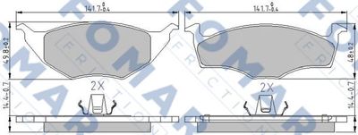 FO600481 FOMAR Friction Комплект тормозных колодок, дисковый тормоз