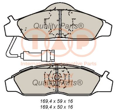 70418022 IAP QUALITY PARTS Комплект тормозных колодок, дисковый тормоз