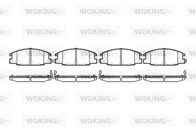 P338324 WOKING Комплект тормозных колодок, дисковый тормоз